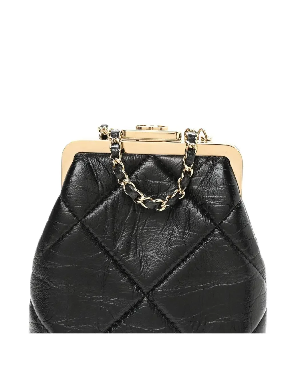 Chanel Shiny Aged Lambskin Quilted Kiss #342155C17B